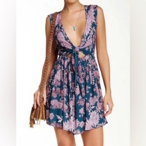 Gypsies floral tie front dress